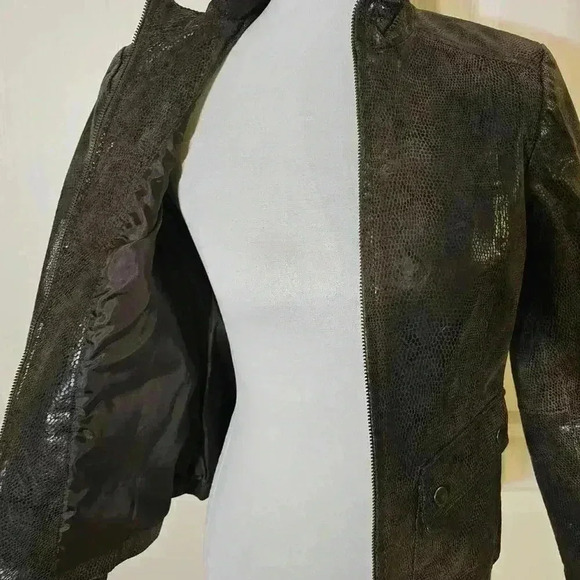 Alfani Women's Genuine Leather Jacket - Size S - Stylish and Chic - Picture 5 of 8